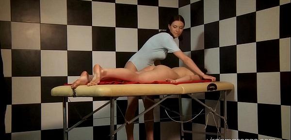  Sexy virgin babe Alina Redofed massaged